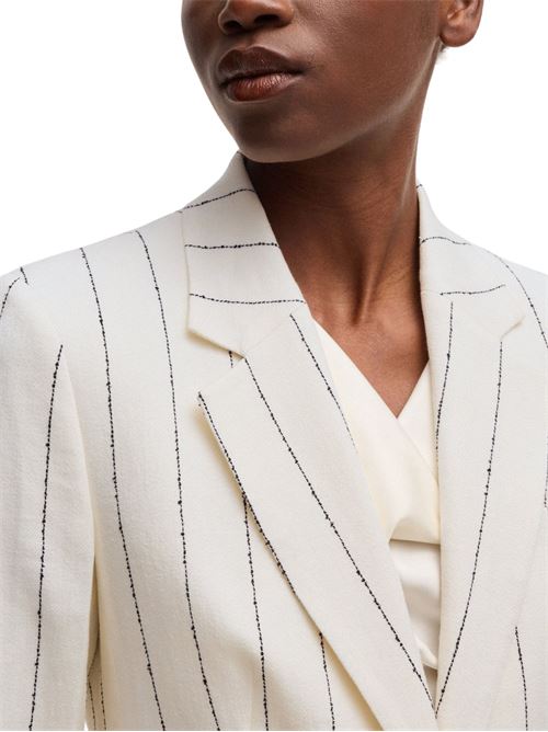 Giacca donna panna in misto lino Hugo Boss | 50537464962